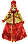 сувенирная подвесная кукла Груня в русском костюме