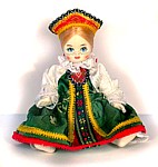кукла фарфоровая в русском сарафане