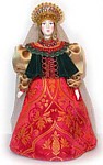 сувенирная кукла Царица - фарфор, текстиль