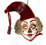 Клону-декоративная фарфоровая маска на подвеске
